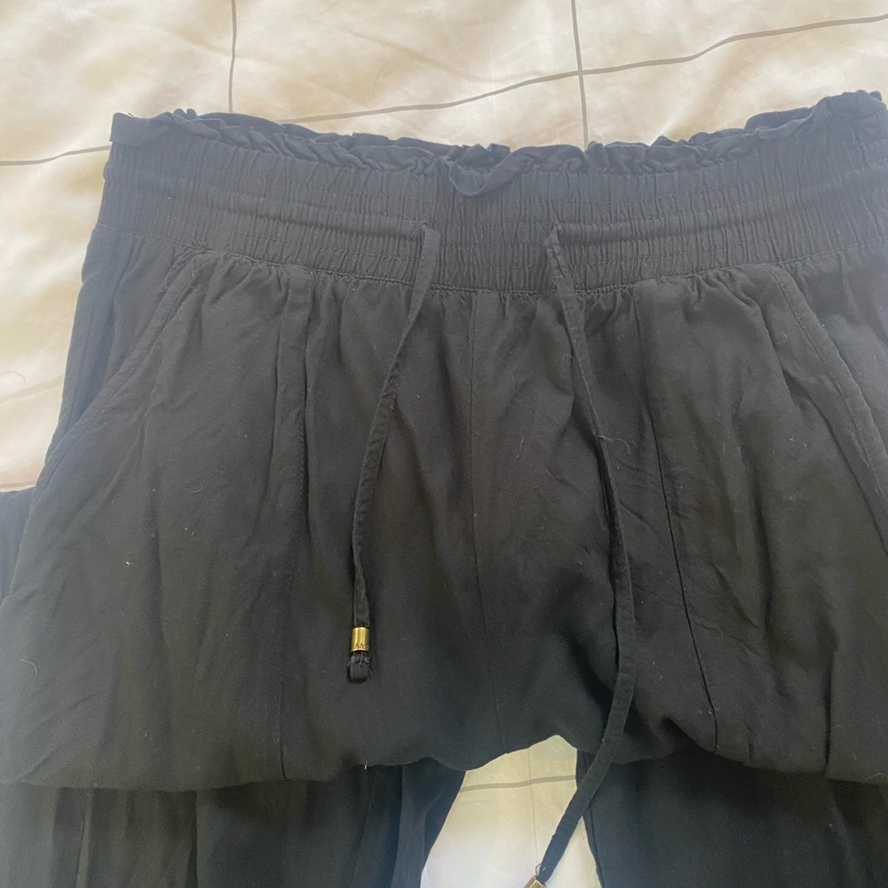 Abercrombie Wide Leg Flowy Black Pants